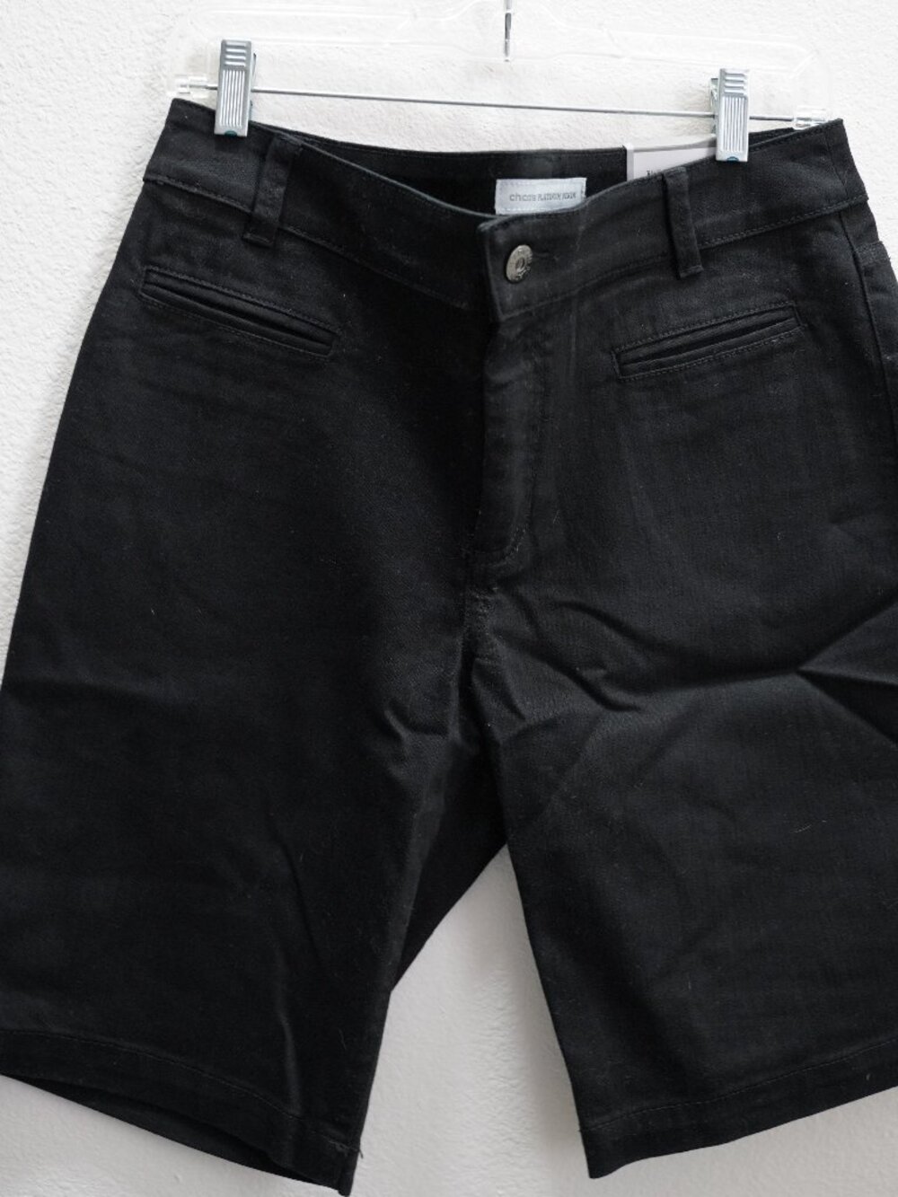 Chico's Platinum Denim Ultimate Fit Black Shorts size 1.5  NWTS